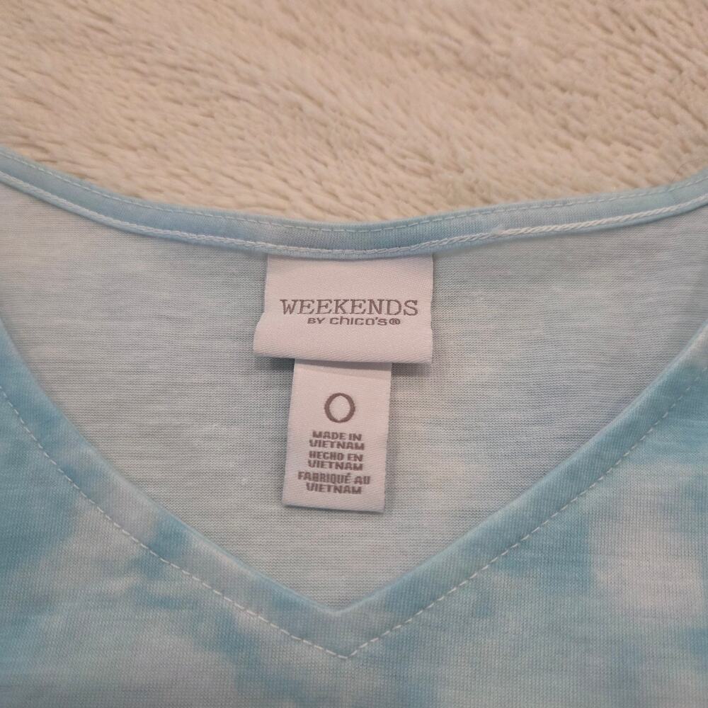 Chico’s Weekends Scenic Lighthouse Art T-Shirt Coastal Chico's Size 0 US Size S - Picture 7 of 14